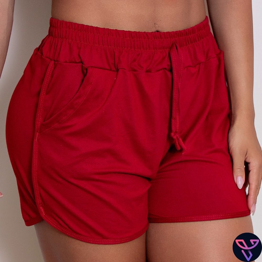 Short Curto Suede Bolsos Laterais com Cadarço Cintura Alta Verão Confortável Básico Leve em Oferta na Shopee