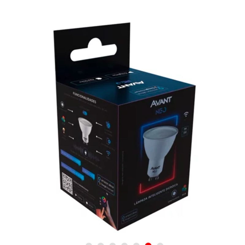 Lâmpada Dicróica Smart Led Wifi 5W MR16 Bivolt Avant NEO 2700K 6500K