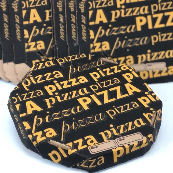 Kit 25 Unidades Embalagem Pizza Atacado Lanche Salgado Doce Lanchonete Embalagem sortida a estampa
