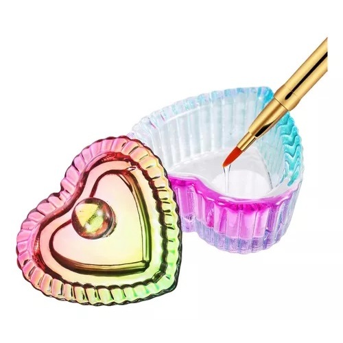 Dappen Coração Pote Para Misturinhas Monomer Henna Nails Design Maquiagem SQ7956 em Oferta na Shopee