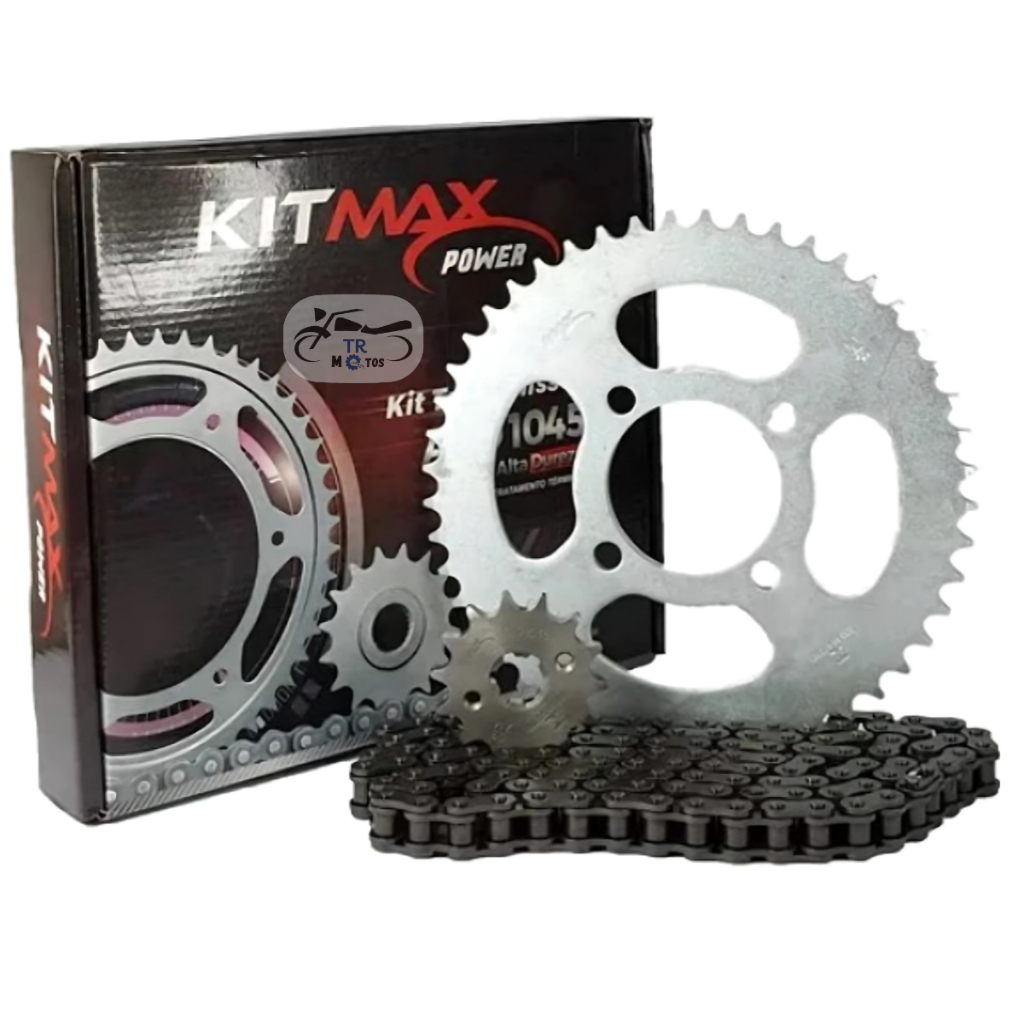 Kit Relação Transmissão Moto Sundown Web 100 Corrente Coroa Pinhao Max