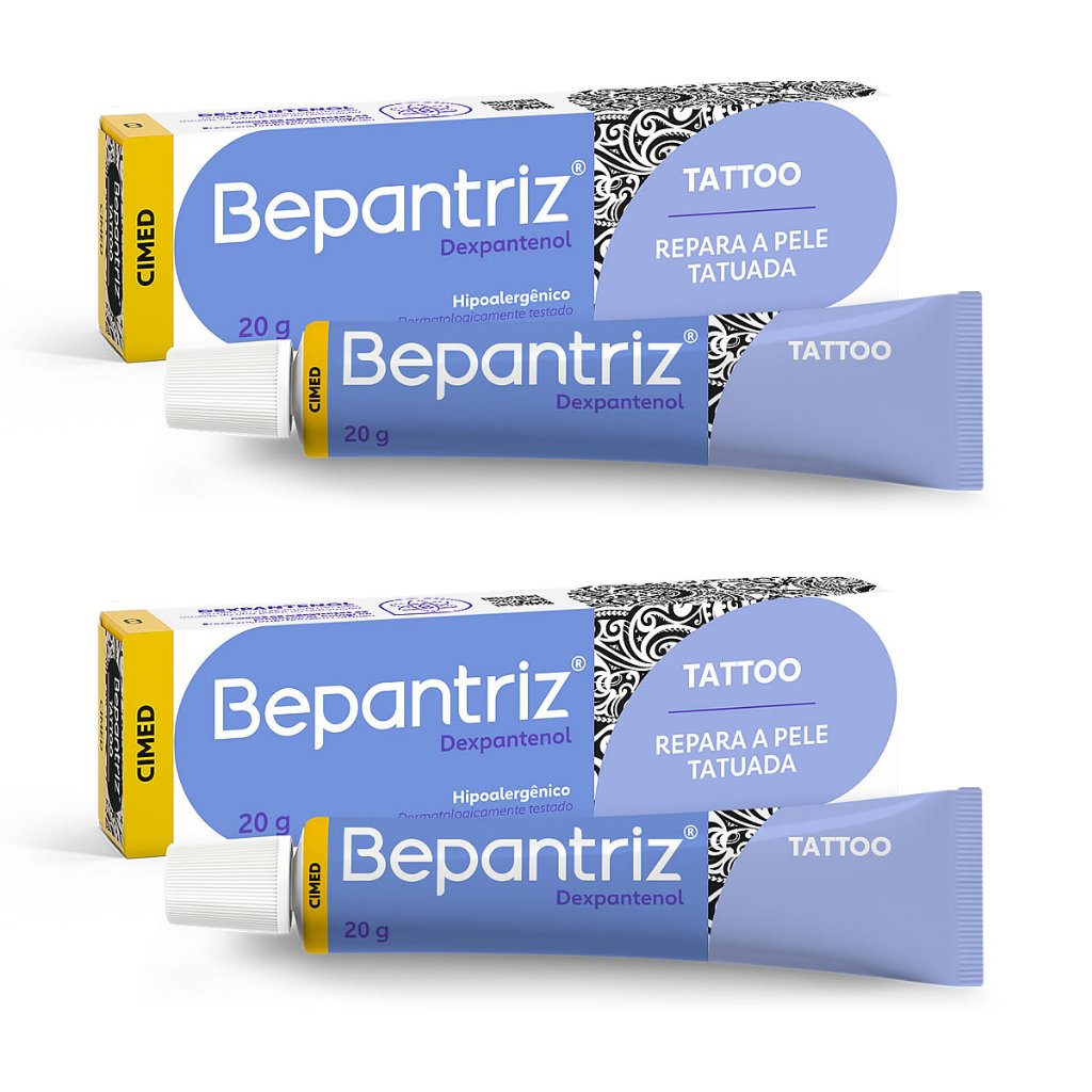 Kit 2 unidades: Bepantriz Tattoo Creme 20g em Oferta na Shopee