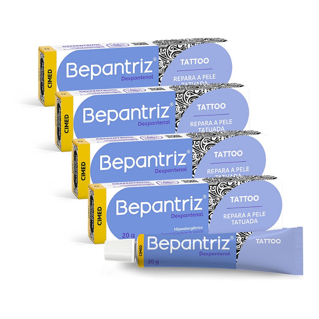Kit 4 unidades: Bepantriz Tattoo Creme 20g em Oferta na Shopee