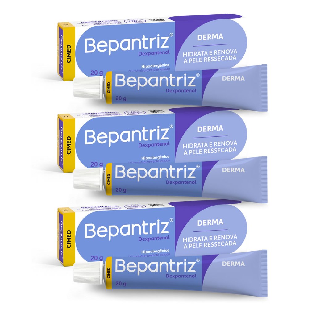 Kit 3 unidades Bepantriz Derma Creme 20g em Oferta na Shopee
