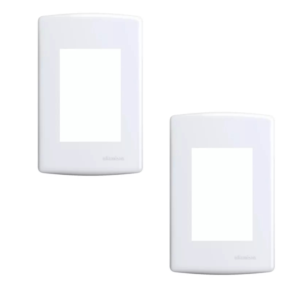 Kit c/ 2 Placas Espelho de Luz Alumbra Siena 4x2 3 Módulos 6403