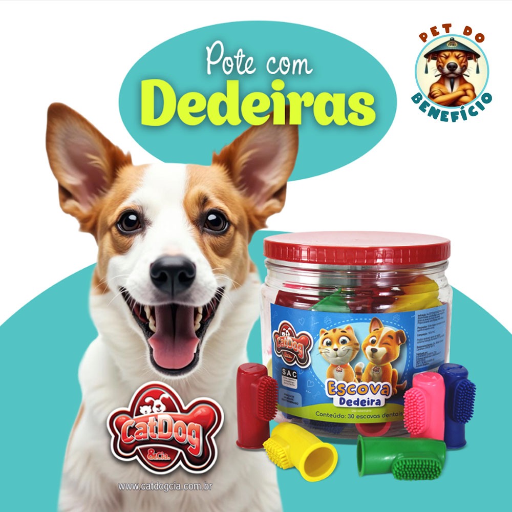 Pote Dedeiras Cores Variadas CAT DOG 30 UN
