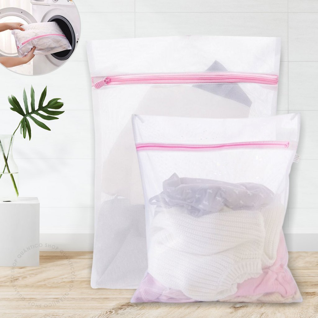 Saco para Lavar Roupas na Máquina 2 4 ou 5un - Protetor de Lingerie com Tecido Antibolinhas em Oferta na Shopee