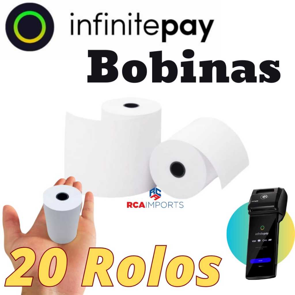 Bobina Térmica InfinitePay - Original infinite em Oferta na Shopee