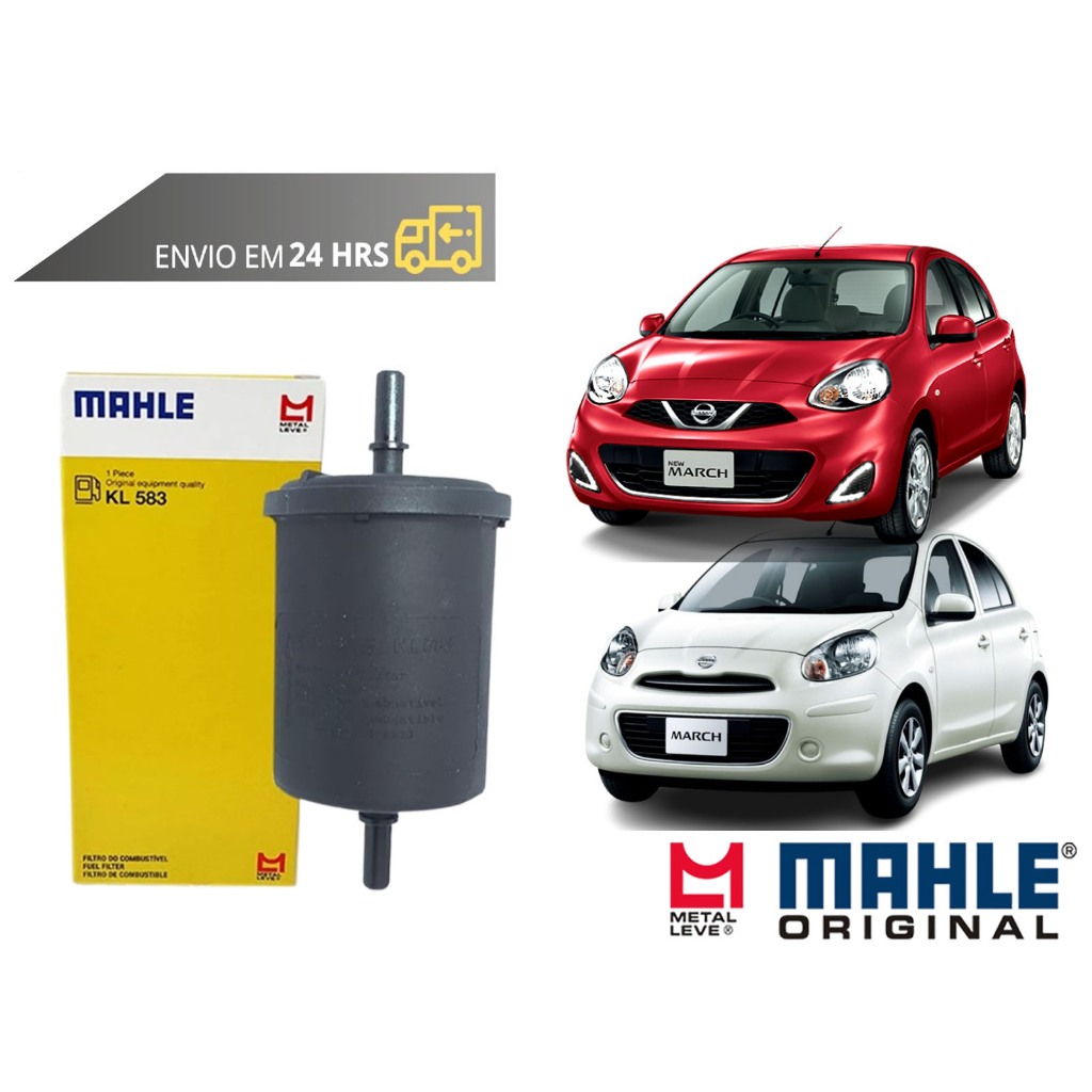 Filtro de Combustível Nissan March todos de 2011 a 2020 Original Mahle Metal Leve em Oferta na Shopee
