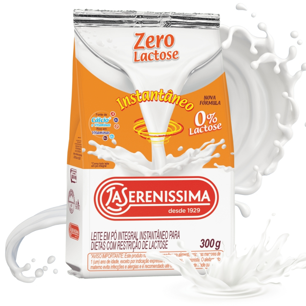 Leite em Pó 0% Zero Lactose La Serenissima Pacote 300g em Oferta na Shopee