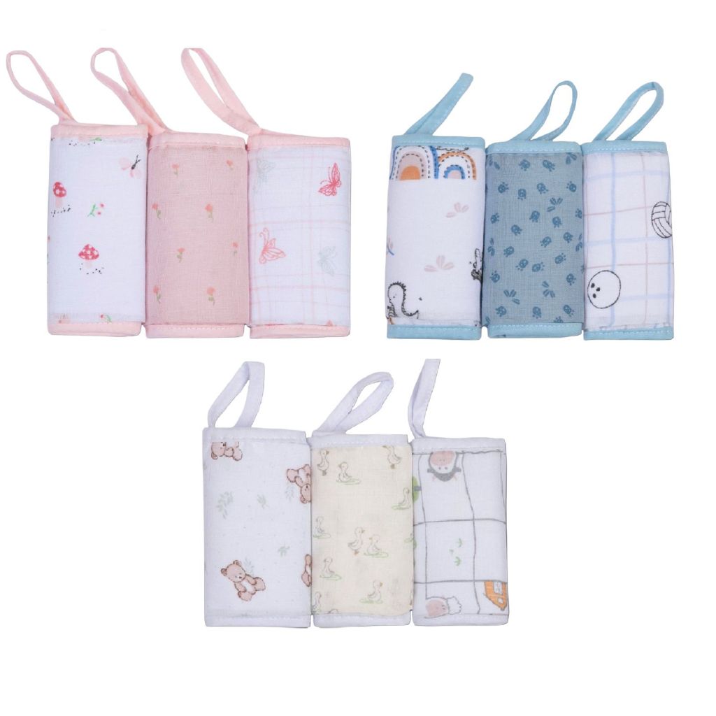 Pano de Boca Soft Premium Menina Menino C/ Prendedor de Chupeta  C/ 3 Unidades - Papi Baby em Oferta na Shopee