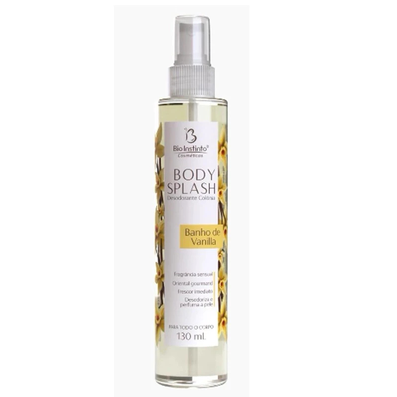 Perfume Corporal Body Splash BANHO de VANILLA Desodorante Colônia Bio instinto 130ml