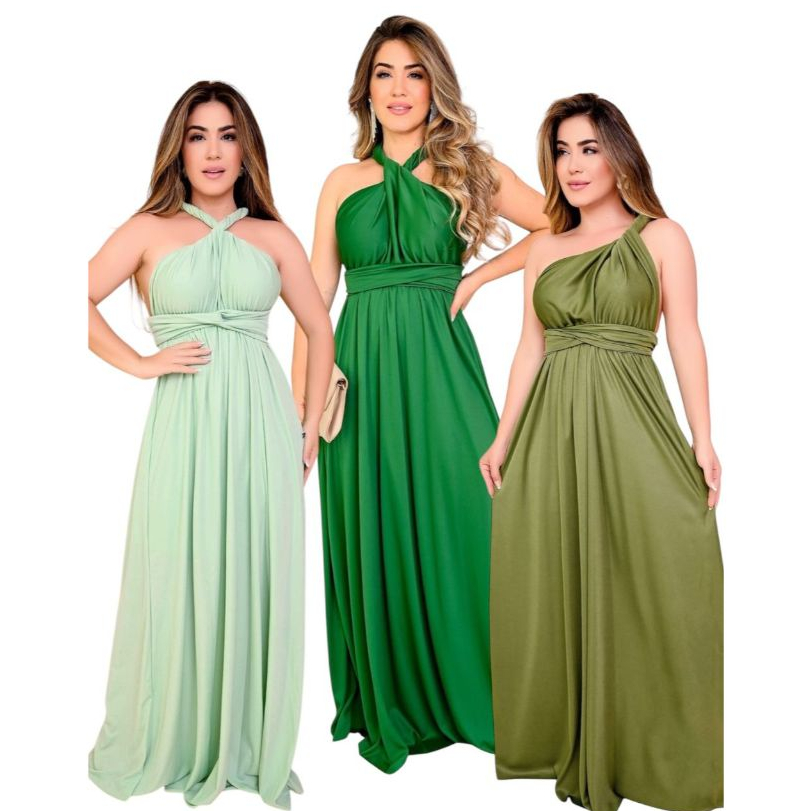 Vestido Longo Festa Multiuso Várias Formas Infinity Casamento Madrinha Batizado