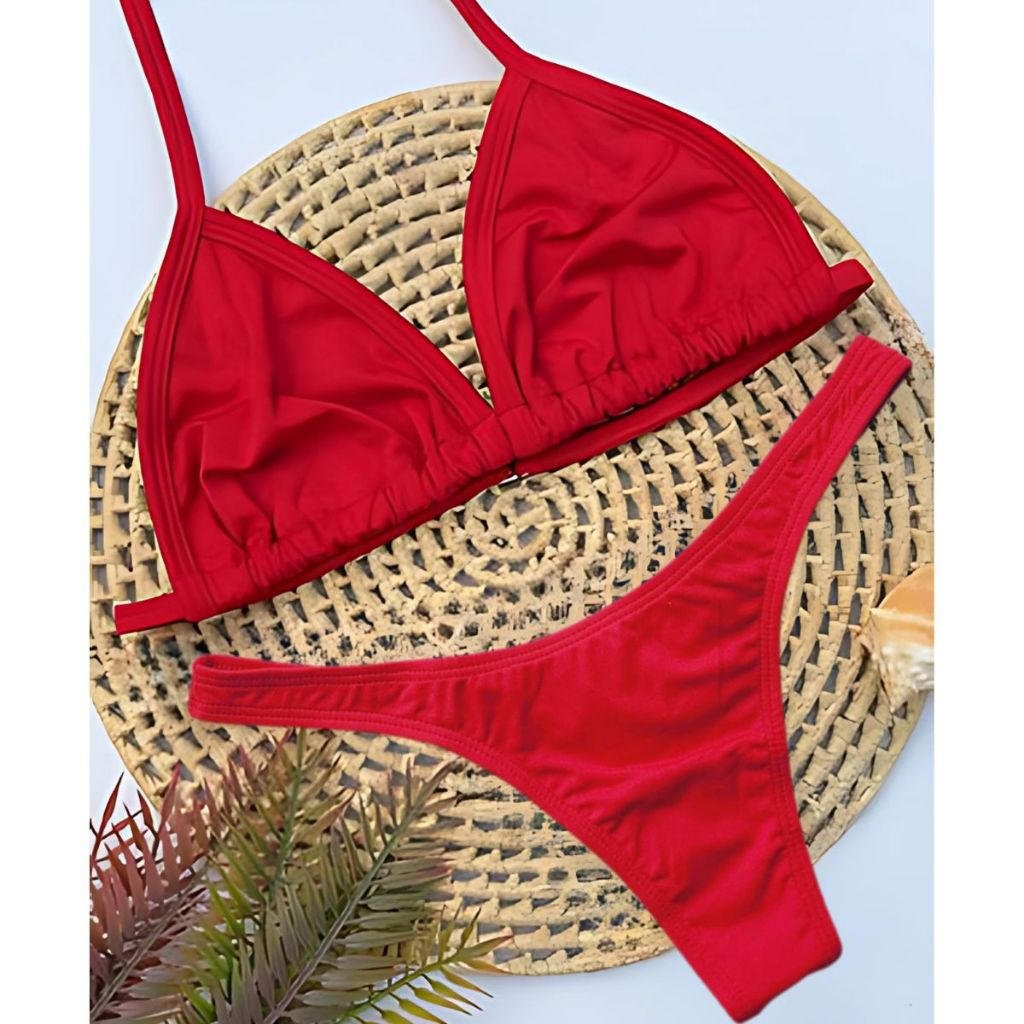 Biquíni Feminino Fio dental busto cortininha sem bojo forrado
