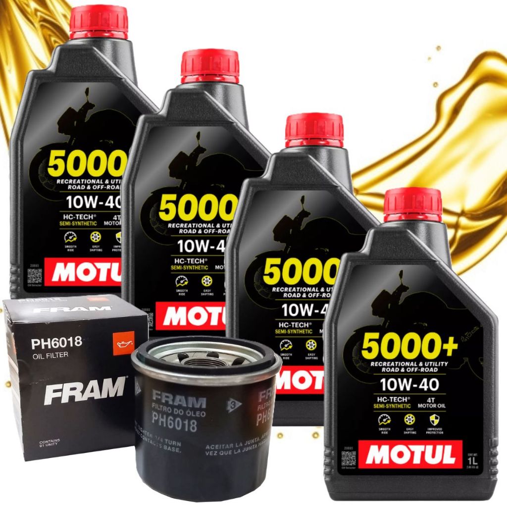Troca de Óleo Suzuki Bandit 1250 / Bandit 650 / Gsx 750 Motul 5000+ 10w40 + Filtro em Oferta na Shopee