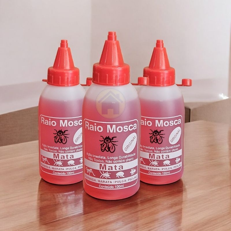 Kit 3 unidades - Mosca / Piolho / Formiga / Lêndeas Raio 100ml