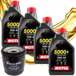 Troca de Óleo Ninja 1000 Versys 1000 Z1000 Z900 Z800 Z750 4 Litros Motul 5000+ 10w40 + FIltro