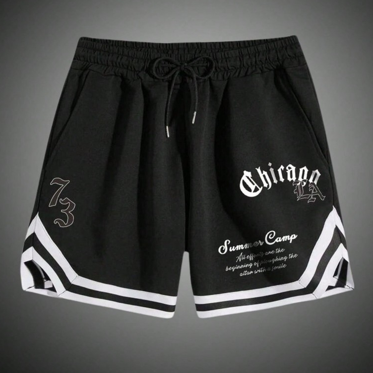 Bermuda Style Basquete Street Masculina Drip Chicago 73 em Oferta na Shopee