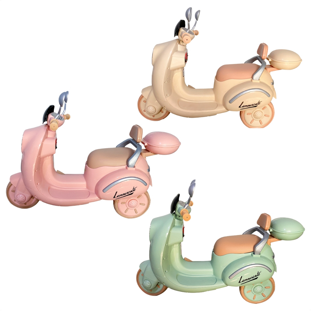 Moto Elétrica Scooter Lemn 6v Infantil Luz de Led Som e Música