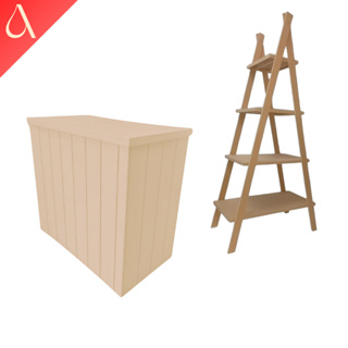 Escada 4 Andares e Comoda Mesa Crua para Decoração de Festas e Celebrações com Praticidade e Leveza em Oferta na Shopee