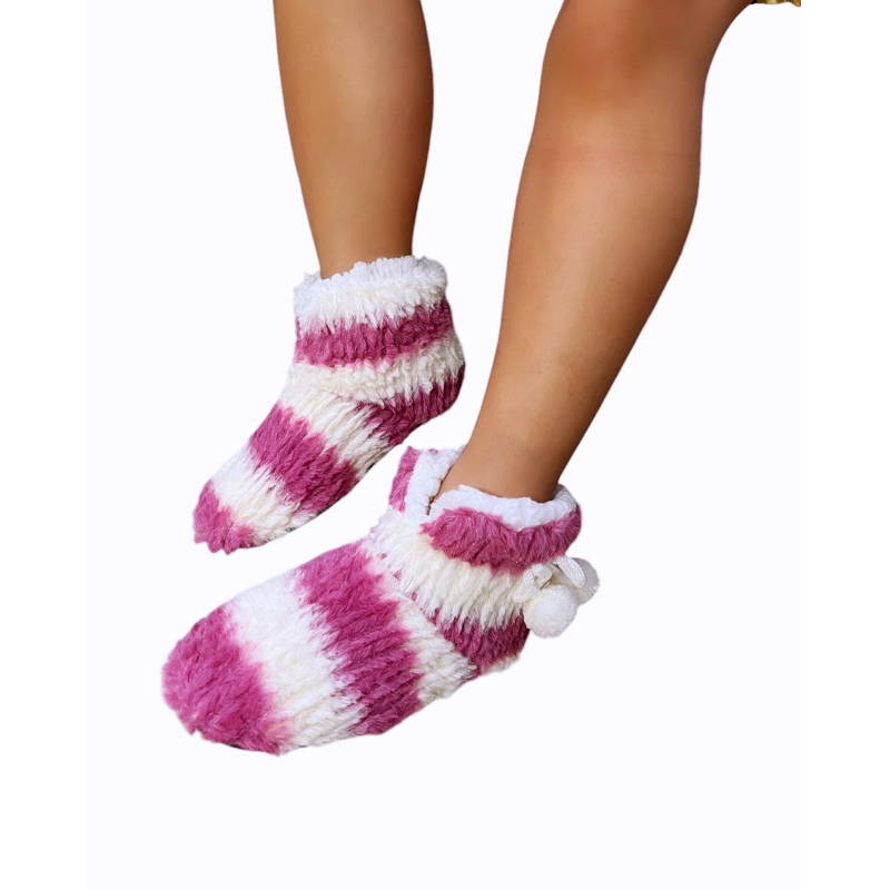 pantufa botinha infantil menina e menino forrada com Sola Flexível antiderrapante 514-15