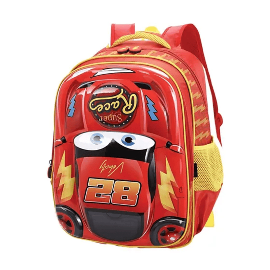 Mochila Escolar Infantil de Carros 3D com Detalhes em Alto Relevo - Ponto Verde em Oferta na Shopee