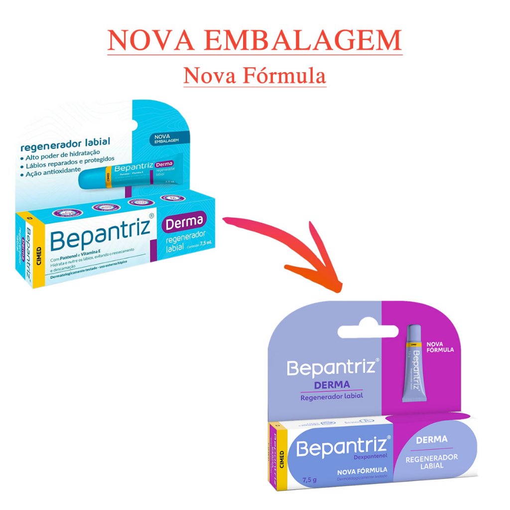 Detalhes do Kit 3 und Protetor Labial Bepantriz Derma 7,5 ml