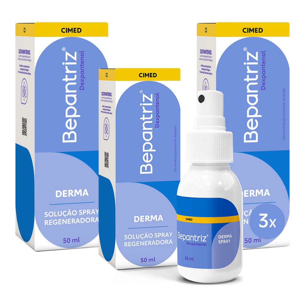Kit c/3 und Bepantriz Derma Spray 50 ml em Oferta na Shopee