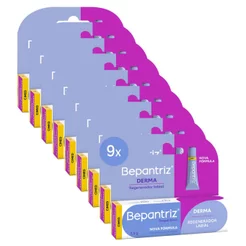 Kit c/9 und Protetor Labial Bepantriz Derma 7,5 ml