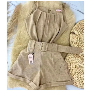 Conjunto Linho - CONJUNTO MARAVILHOSO SHORTS E BLUSA LINHO