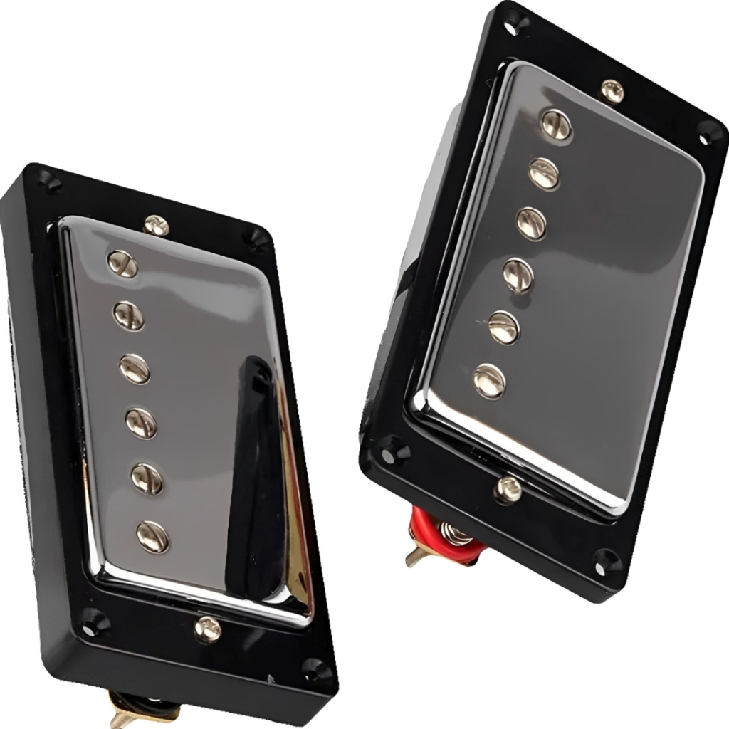Par Captadores Humbucker Cromados Para Guitarra Lp Les Paul Sg Braço e Ponte