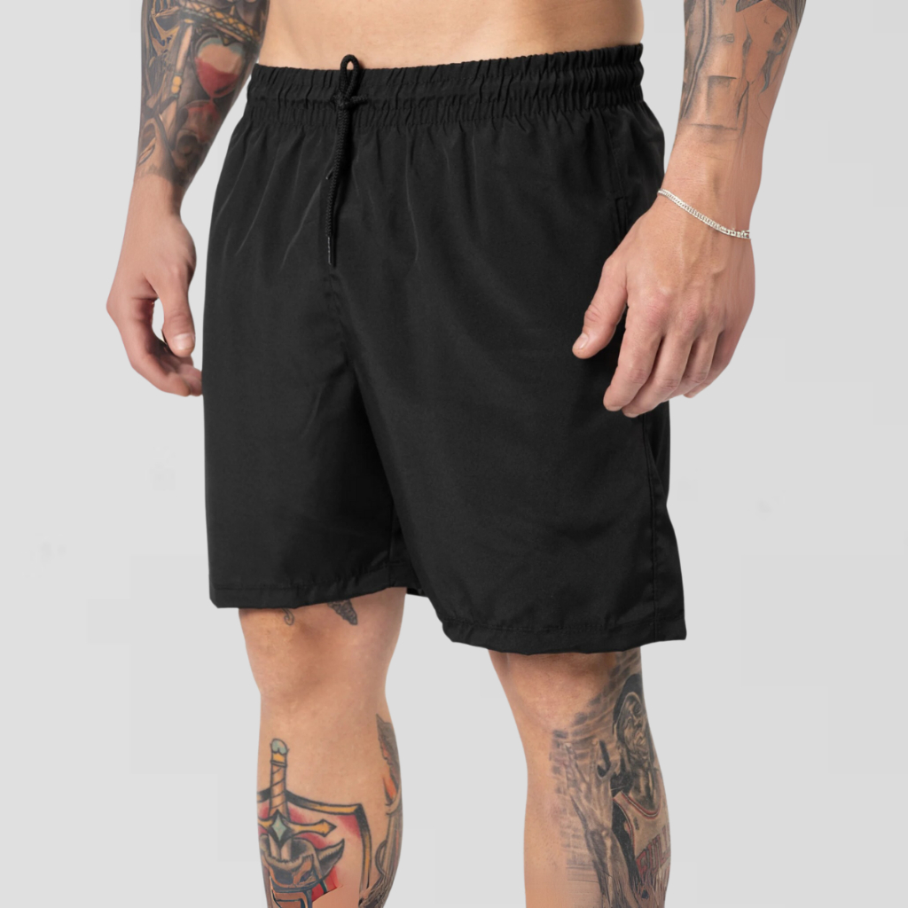 Bermuda Elastic Shorts Praia Esporte Academia Masculino Elastano Flexível Bolso Verão Casual