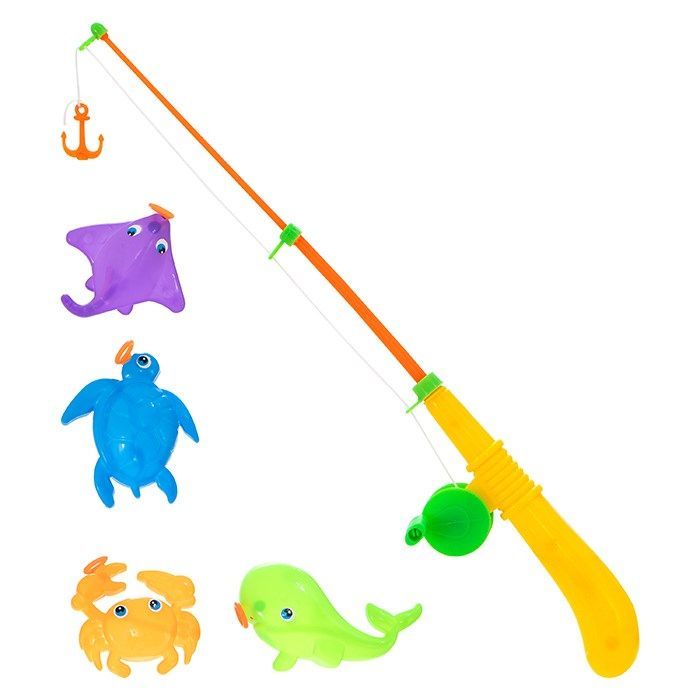 brinquedo Pega peixe com vara e 4 peixes em Oferta na Shopee