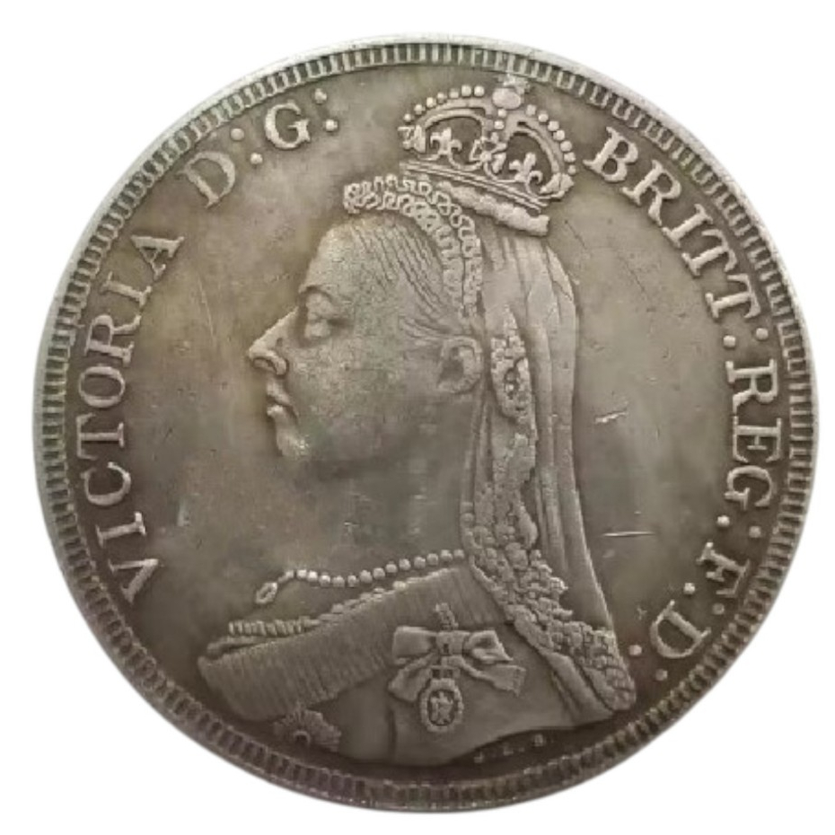 Moeda comemorativa do Reino Unido 1887 - Rainha Vitória - cópia para colecionadores