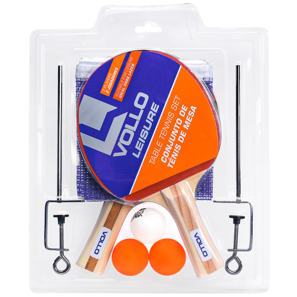Kit Tenis de Mesa Completo 2 Raquetes 3 Bolinhas Suporte e Rede