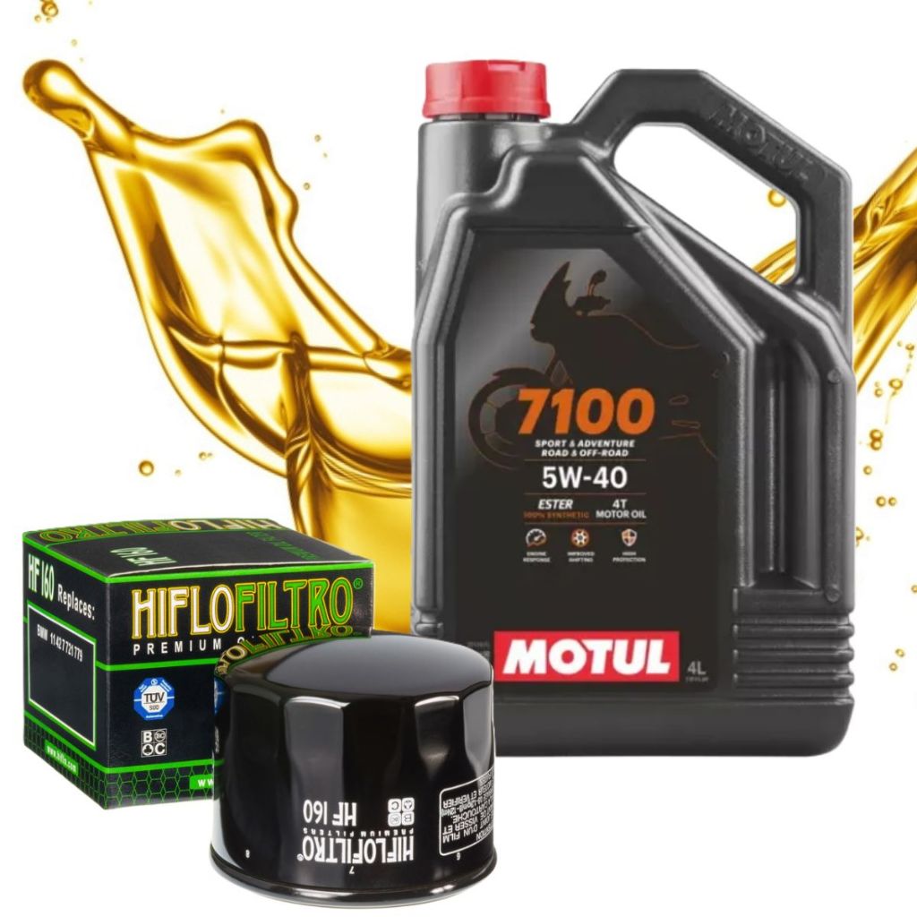 Troca de Óleo Bmw R 1200 Gs / R 1200 Rt Motul 7100 5w40 + Filtro Hiflo Hf160 em Oferta na Shopee