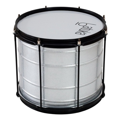 Surdo 45x14 Alumisteel Luen Batuka Aro Chapa Preto Pele Leitosa