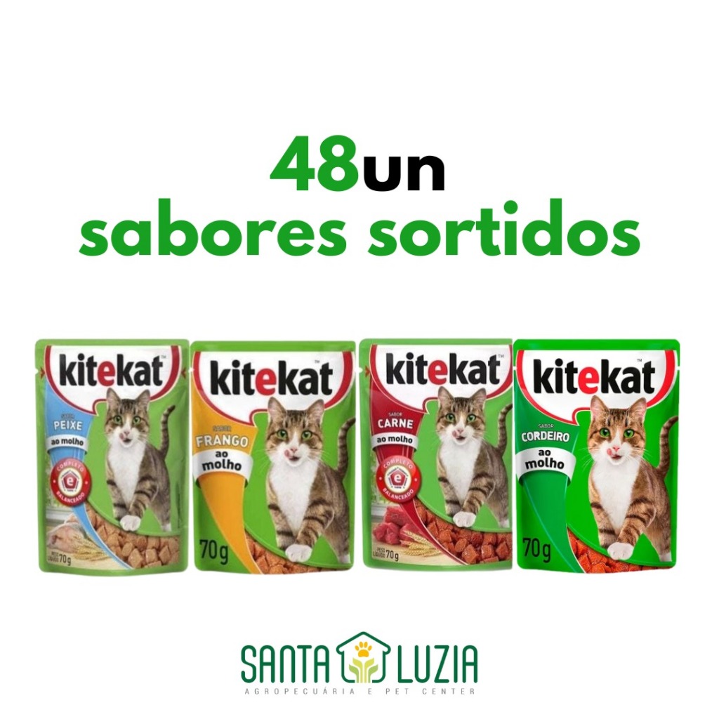 Kit 48 unidades sache kitekat Sortidos em Oferta na Shopee