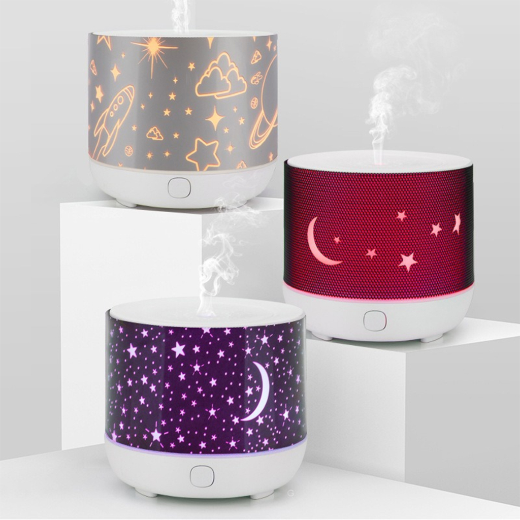 Umidificador De Ar Purificador Luminária Difusor Vapor Essência 7 Cores 100ml 58123