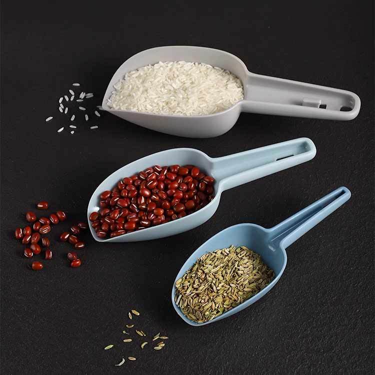 Kit 3 Peças Jogo De Colher Medidora De Plástico Multiuso Gelo E Cereais 50ml/100ml/150ml