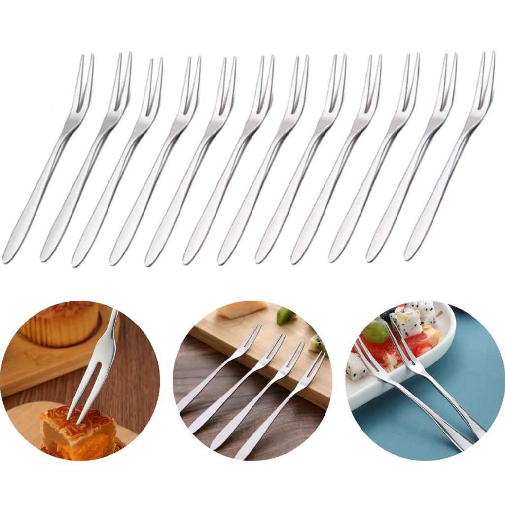 Kit de Garfos para Petiscos 6 ou 12 UN – Ideal para Frios, Frutas, Queijos e Churrasco!