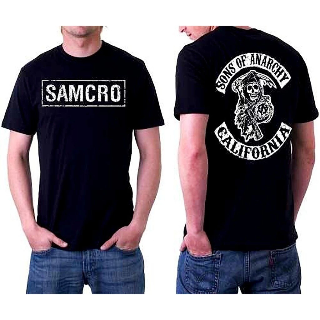 Camiseta Sons Of Anarchy Soa Samcro, camiseta estampada alta qualidade 100% algodao