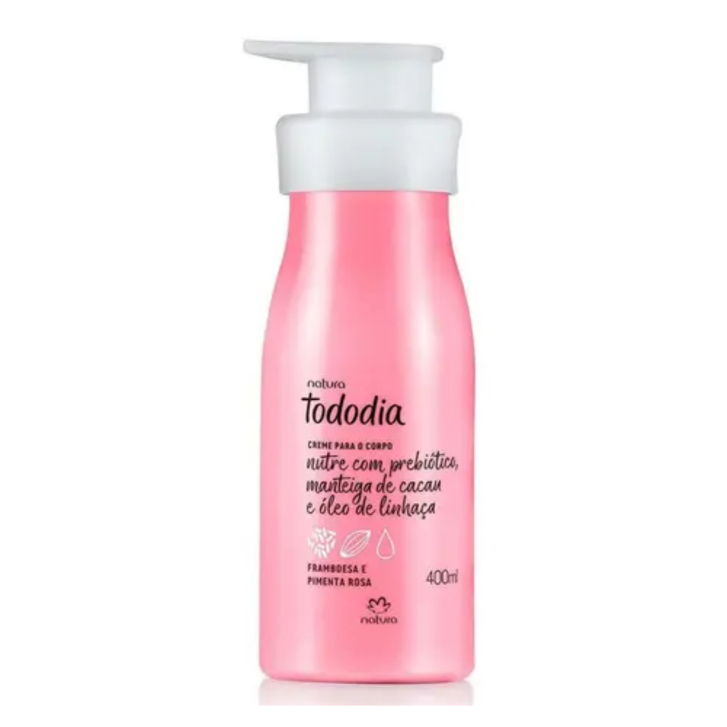 Creme Hidratante Framboesa e Pimenta Rosa Natura Tododia 400ml em Oferta na Shopee