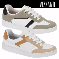 Tênis Feminino Vizzano Pelica Casual Basico Bicolor Branco Estiloso