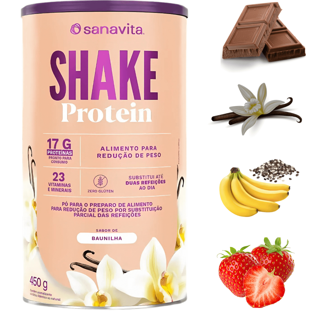 Shake Protein 450g - Sanavita - Shake para Emagrecer - Substituto de refeições Diversos Sa...