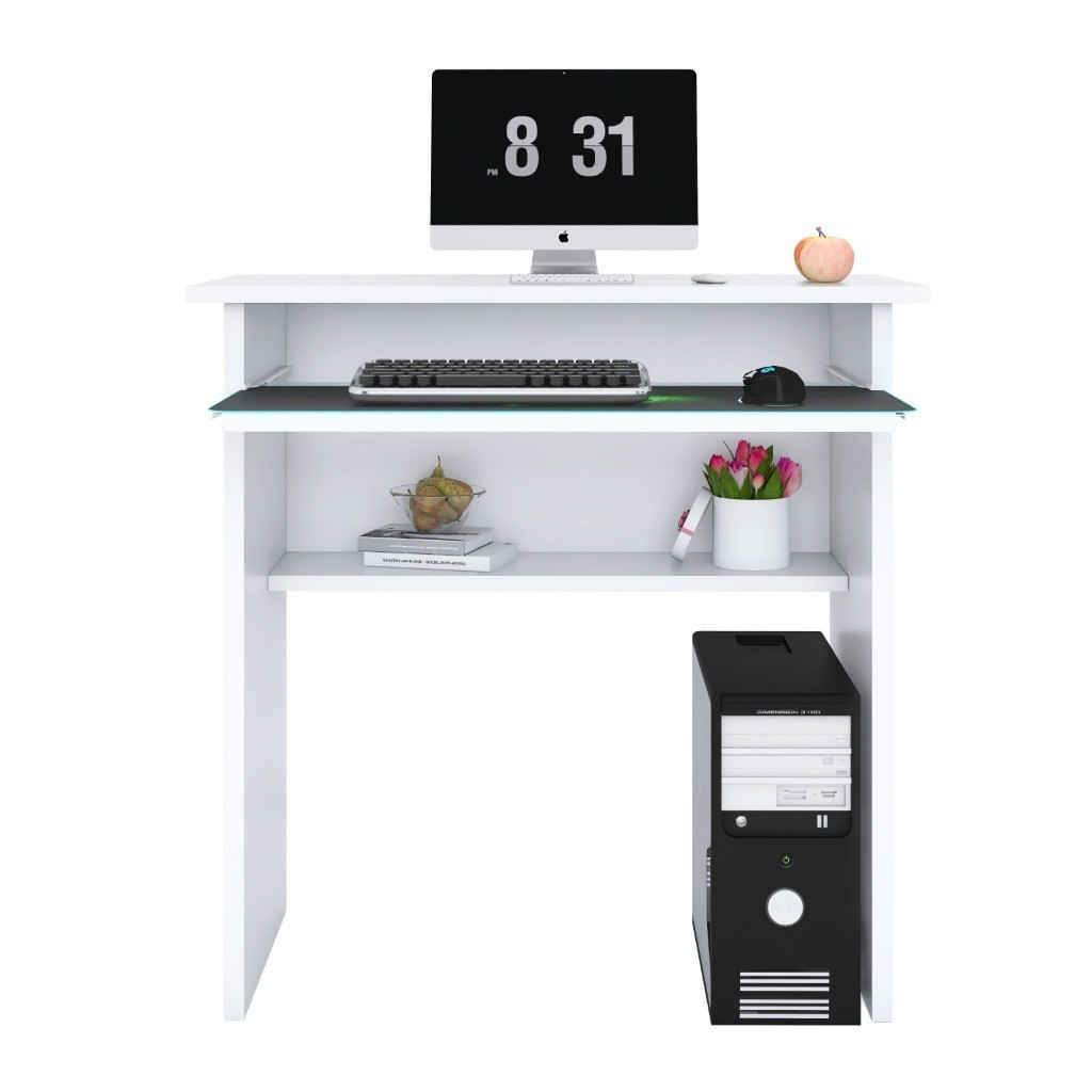 Conjunto Mesa Escrivaninha Penteadeira + Gaveteiro de Canto Moderno