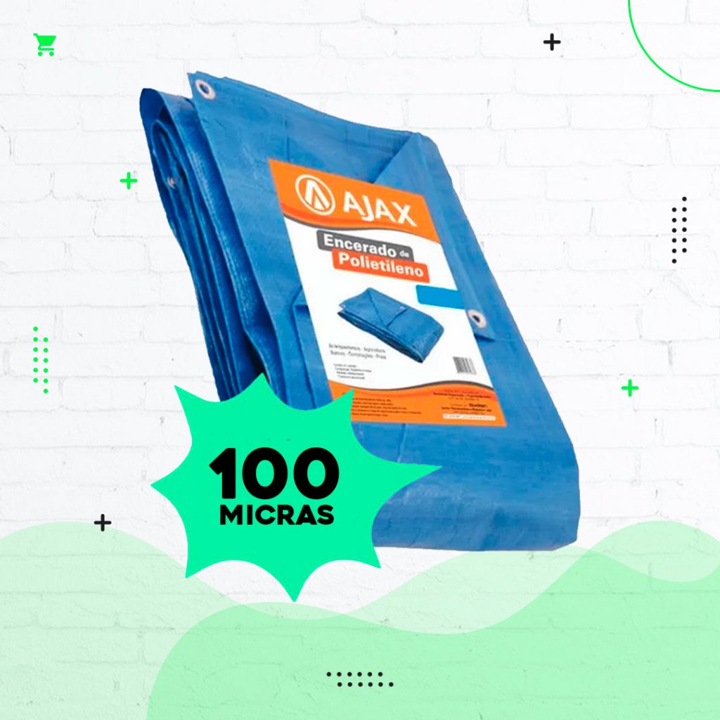 Lona Plastica Carreteiro Reforçada Encerado  Lona de Polietileno Azul | 100 Micras | - Ajax