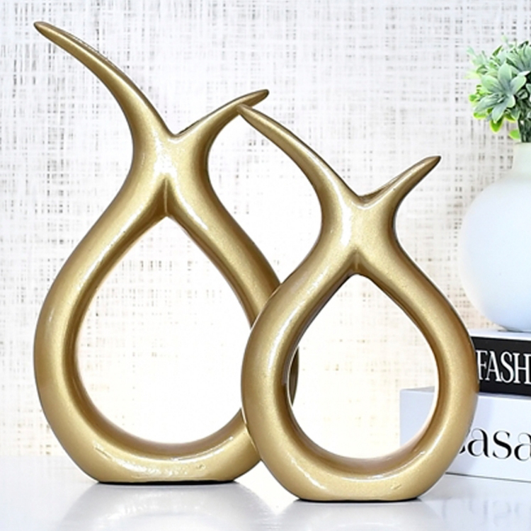 Kit 2 Dupla Vasos Enfeite Decorativos Rack Sala Aparador Cerâmica Enfeite Casa Decoracao mesa Quarto