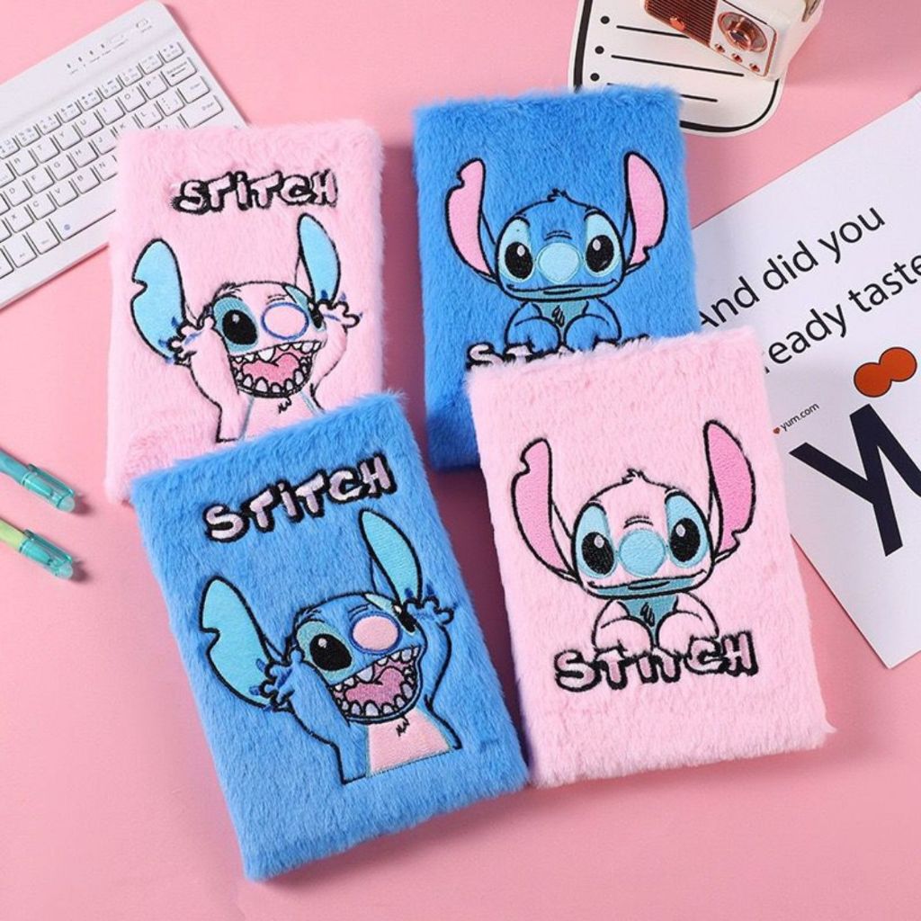 Detalhes do Kit 7 itens Papelaria Fofa Stitch escolar caderno apontador lapis adesivo