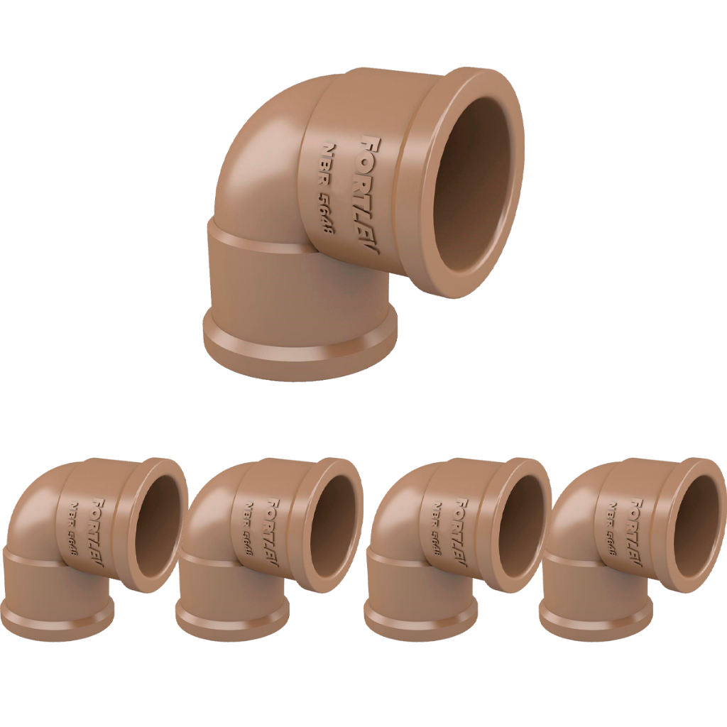 Pacote 25 unid Joelho PVC 90º Soldável 32mm Fortlev em Oferta na Shopee